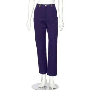 St. John Sport Navy Blue Stretch Cotton Twill Pants 8